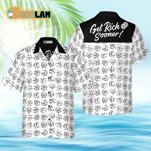 Casino Dice Pattern Get Rich Sooner Hawaiian Shirt