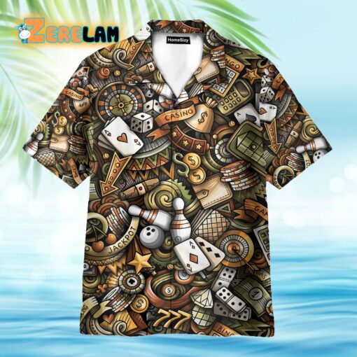 Casino Jackpot Poker Funny Hawaiian Shirt