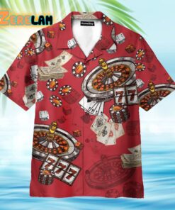 Casino Pattern Red Hawaiian Shirt