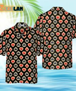 Casino Poker Black Background Hawaiian Shirt