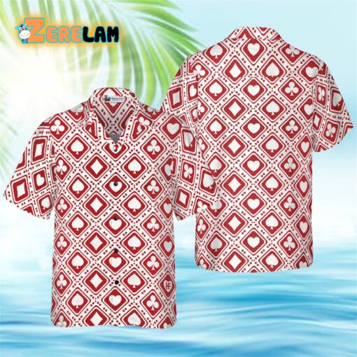 Casino Red Pattern Hawaiian Shirt