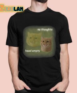 Cat No Thoughts Head Empty Shirt 1 1