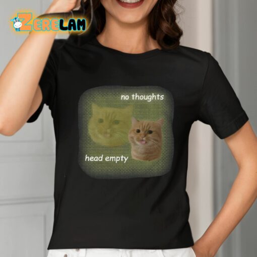 Cat No Thoughts Head Empty Shirt