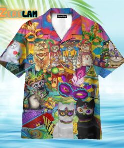 Cats Celebrate The Mardi Gras Festival Hawaiian Shirt