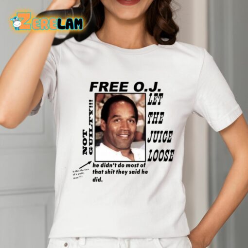 Christian Divyne Free O.J Let The Juice Loose Not Guilty He Didn’t Do Most Of That Shit Shirt