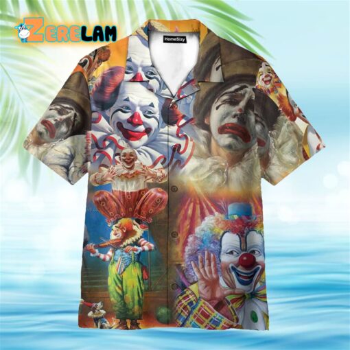 Clown Vintage Circus Pattern Hawaiian Shirt