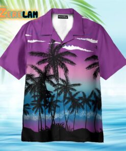 Coconut Tree On Beautiful Sunset Hawaiian Shirt