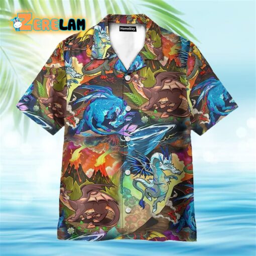 Colorful Art Elements Dragon Hawaiian Shirt
