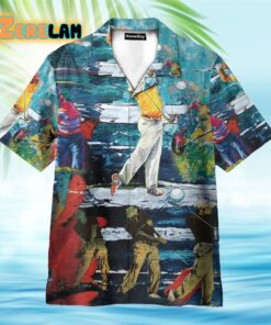 Colorful Art Playing Golf Hawaiian Shirt