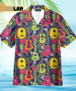 Colorful Fruit Ukulele Tropical Pattern Hawaiian Shirt