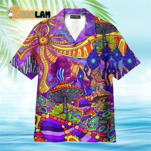 Colorful Mushroom Hippie Hawaiian Shirt