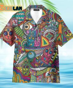 Colorful Mushroom Vision Hippie Hawaiian Shirt