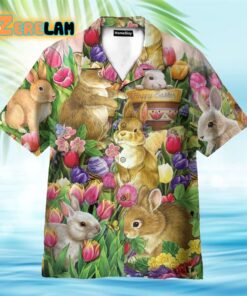 Cute Bunny Happy Easter Day Hawaiian Shirt