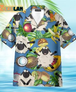 Cute Cartoon Sheep Love Fruit Hawaiian Shirt