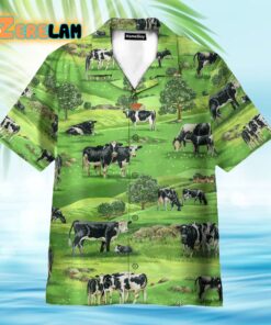 Dairy Cow On Grass Valley Hawaiian Shirt