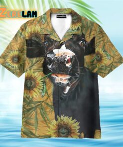 Dairy Cow Sunflower Funny Hawaiian Shirt