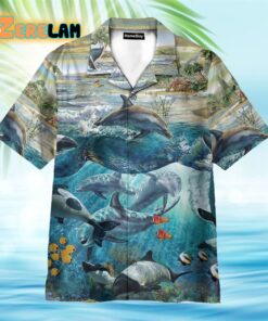 Dancing Dolphins In The Ocean Hawaiian Shirt