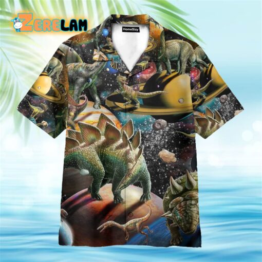 Dinosaur In The Space Hawaiian Shirt