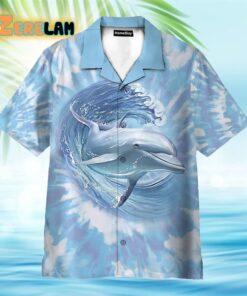 Dolphin Funny Blue Hawaiian Shirt