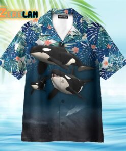 Dolphin Whale Hawaiian Shirt