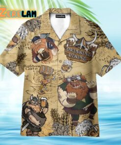 Drinking Beer Viking Funny Hawaiian Shirt