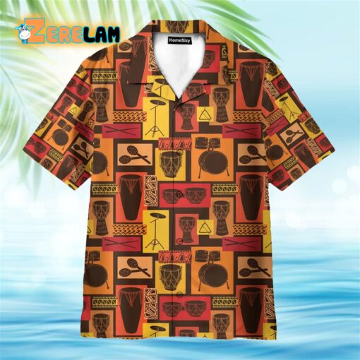 Drums Percussion Sets Egyptian Hawaiian Shirt