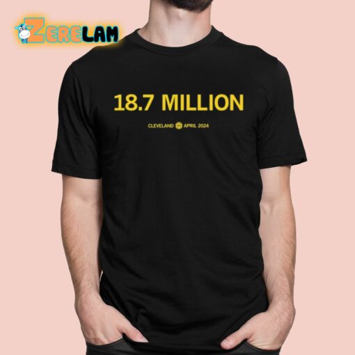 Eighteen Point Seven Million Cleveland April 2024 Shirt