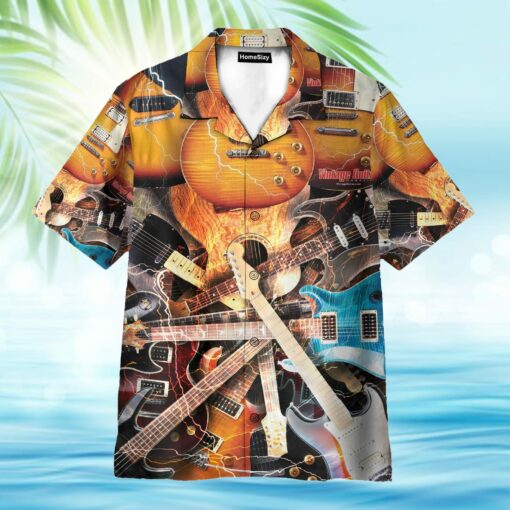 Electric Guitar Vintage Hawaiian Shirt