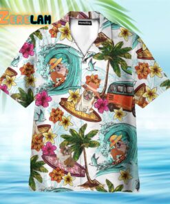 Enjoy Summer Surfing With Bull Dog Hawaiian Shirt