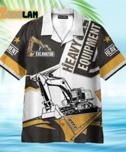 Excavator Heavy Equipment Hawaiian Shirt