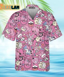 Fairy Pokemon Pattern Hawaiian Shirt