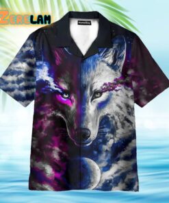 Fantasy Galaxy Wolf Hawaiian Shirt