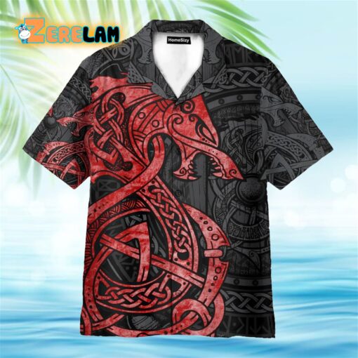 Fenrir Red Hawaiian Shirt