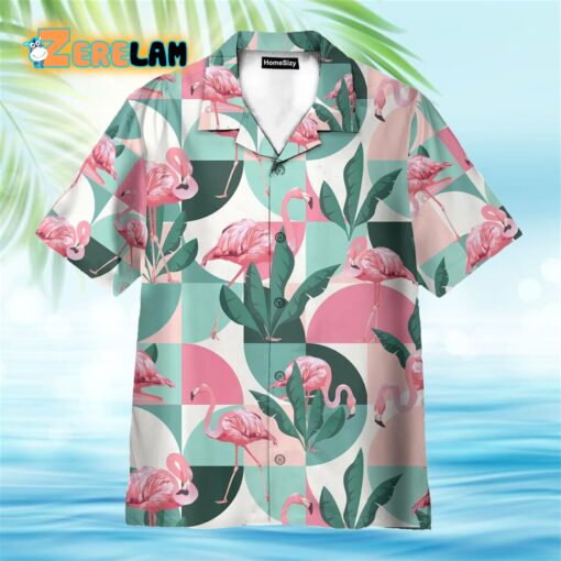 Flamingo Exotic Patchwork Patterns Hawaiian Shirt