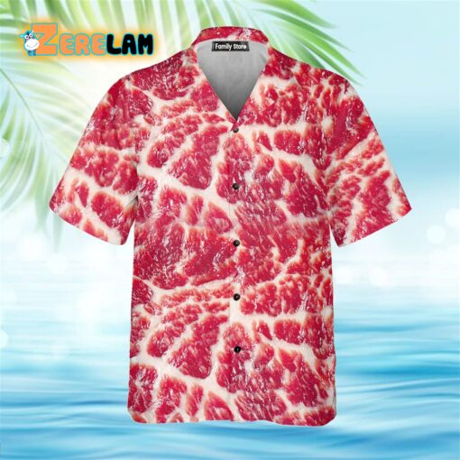 Raw Meat Style Funny Hawaiian Shirt