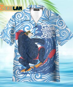 Funny Great Surfer Surfing Bear Hawaiian Shirt