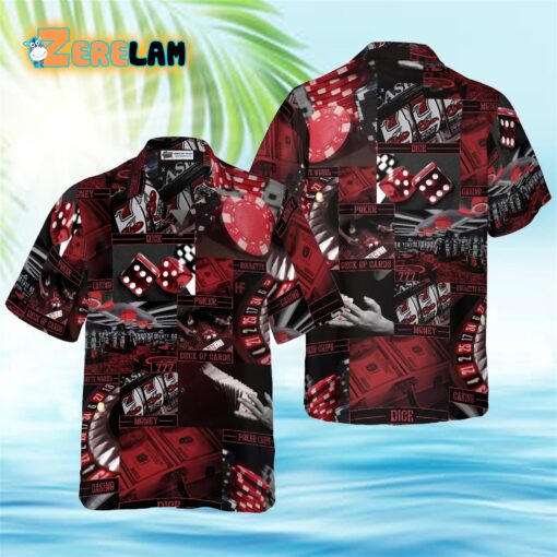 Gambling Pattern Hawaiian Shirt