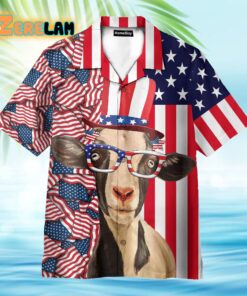 Patriotic Goat Hawaiian Shirt