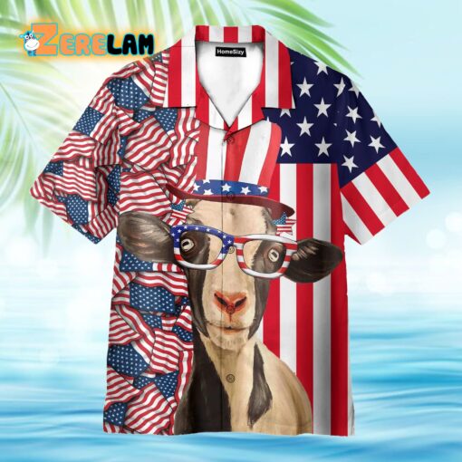 Patriotic Goat Hawaiian Shirt