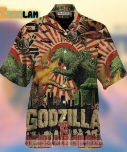 Godzilla Vs Mothra And Ghidorah Hawaiian Shirt