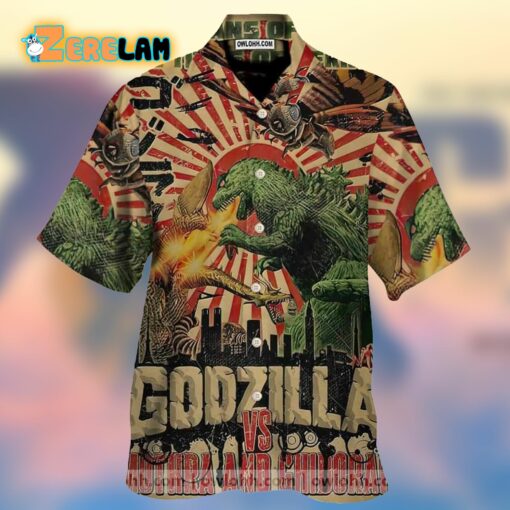 Godzilla Vs Mothra And Ghidorah Hawaiian Shirt