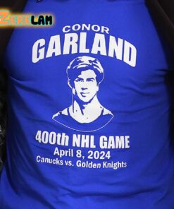 Golden Knights Conor Garland 400th Game Shirt 2