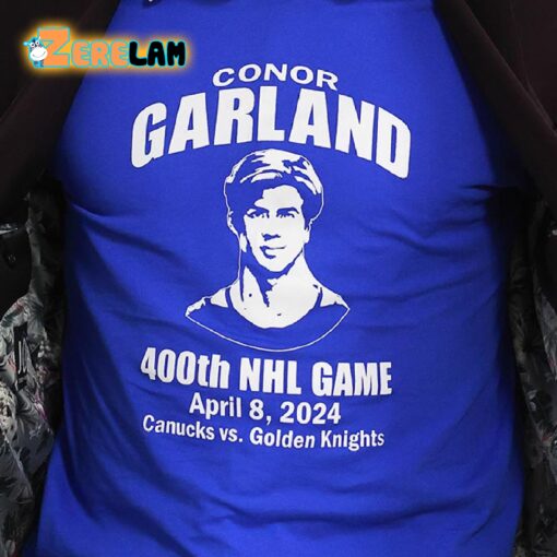 Golden Knights Conor Garland 400th Game Shirt