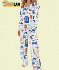 Greece Travel Pajama Set 2