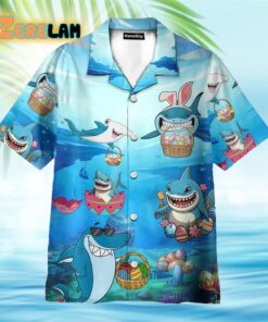 Happy Easter Day Shark Hawaiian Shirt