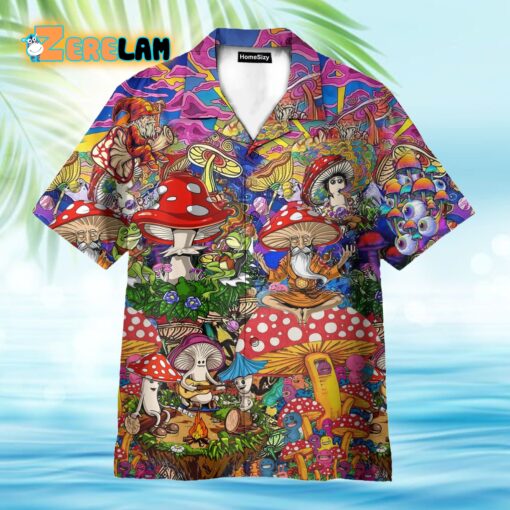 Hippie Mushroom Hawaiian Shirt