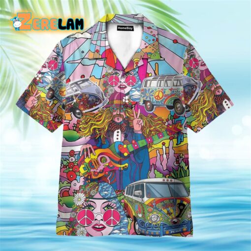 Hippie Peace Life Hawaiian Shirt