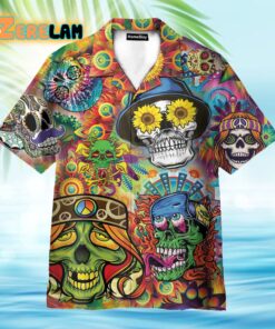 Hippie Skull Hawaiian Shirt