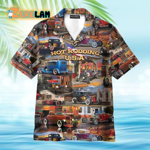 Hot Rodding USA Car Hawaiian Shirt