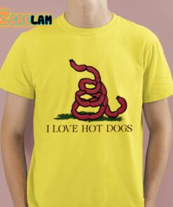 I Love Hot Dogs Flag Shirt